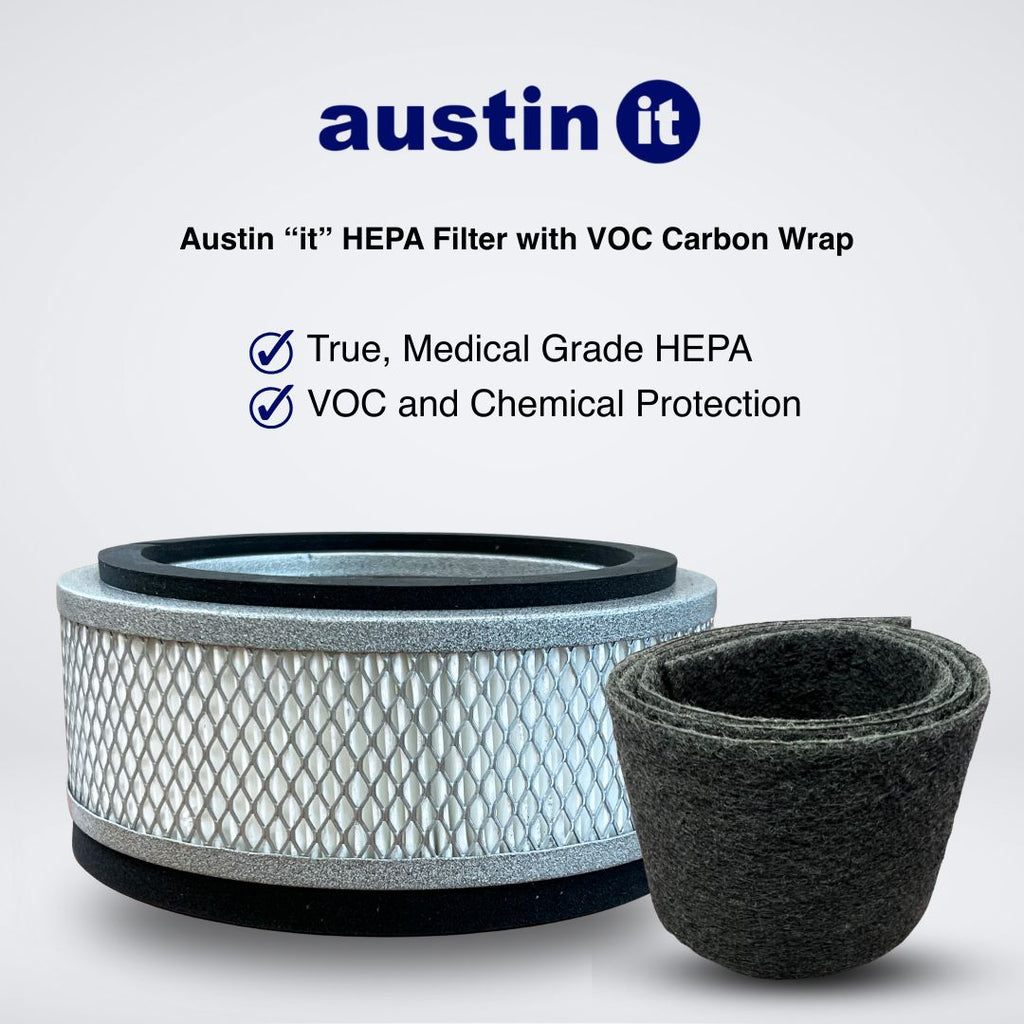 Austin 'it' HEPA Filter with VOC Carbon Wrap on a white background